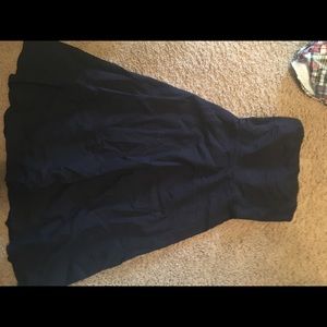 Navy j crew strapless dress